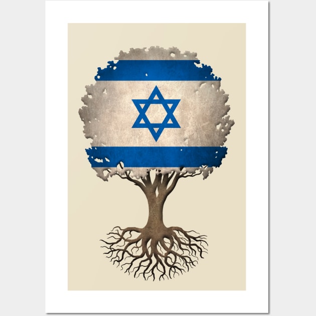 Tree of Life with Israeli Flag Wall Art by jeffbartels